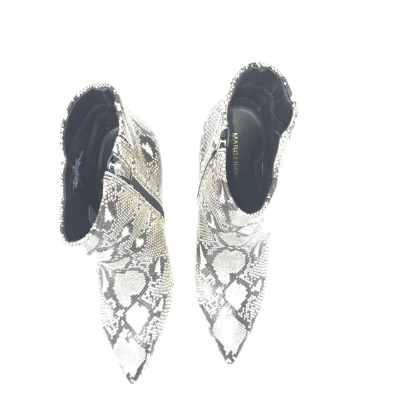 New Marc Fisher Greneda2 Snakeskin Leather Pointed Toe Ankle Boots - Picture 6 of 10